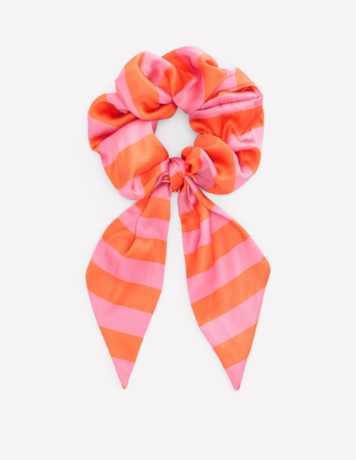 Scarf Scrunchie-Pink/Orange Stripe