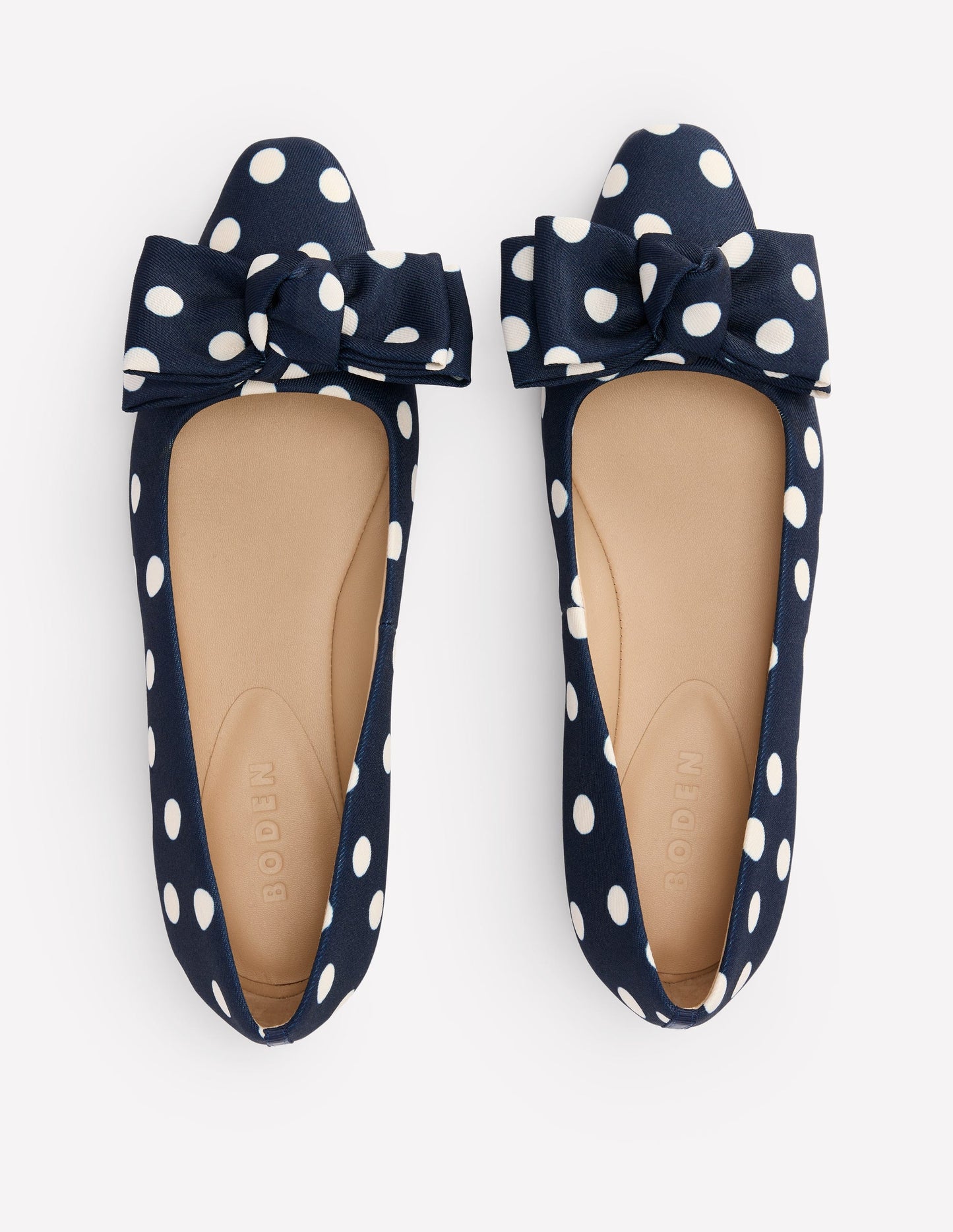 Chisel Toe Ballet Flat-French Navy, Abstract Dot