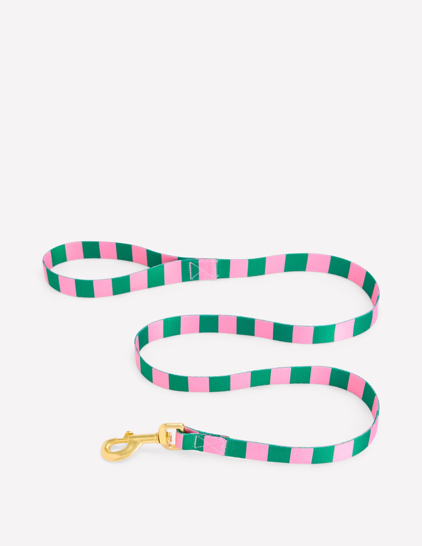 Dog Lead-Green/Pink Stripe