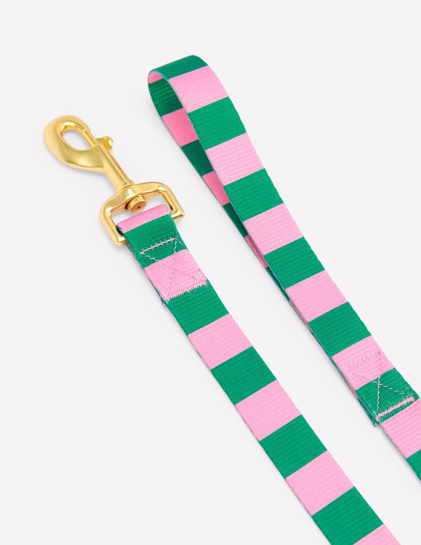 Dog Lead-Green/Pink Stripe