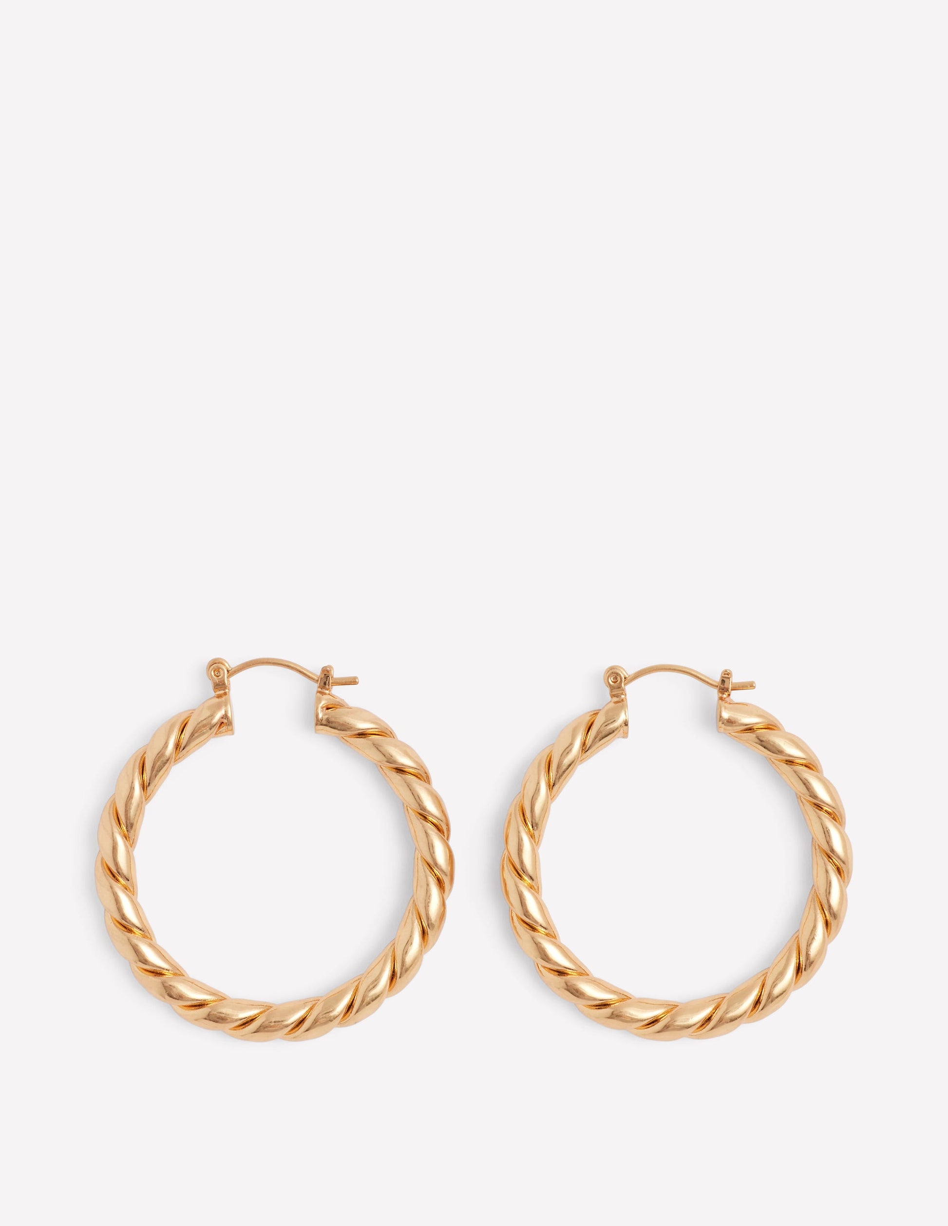 Large Chunky Twist Hoops-Gold-1
