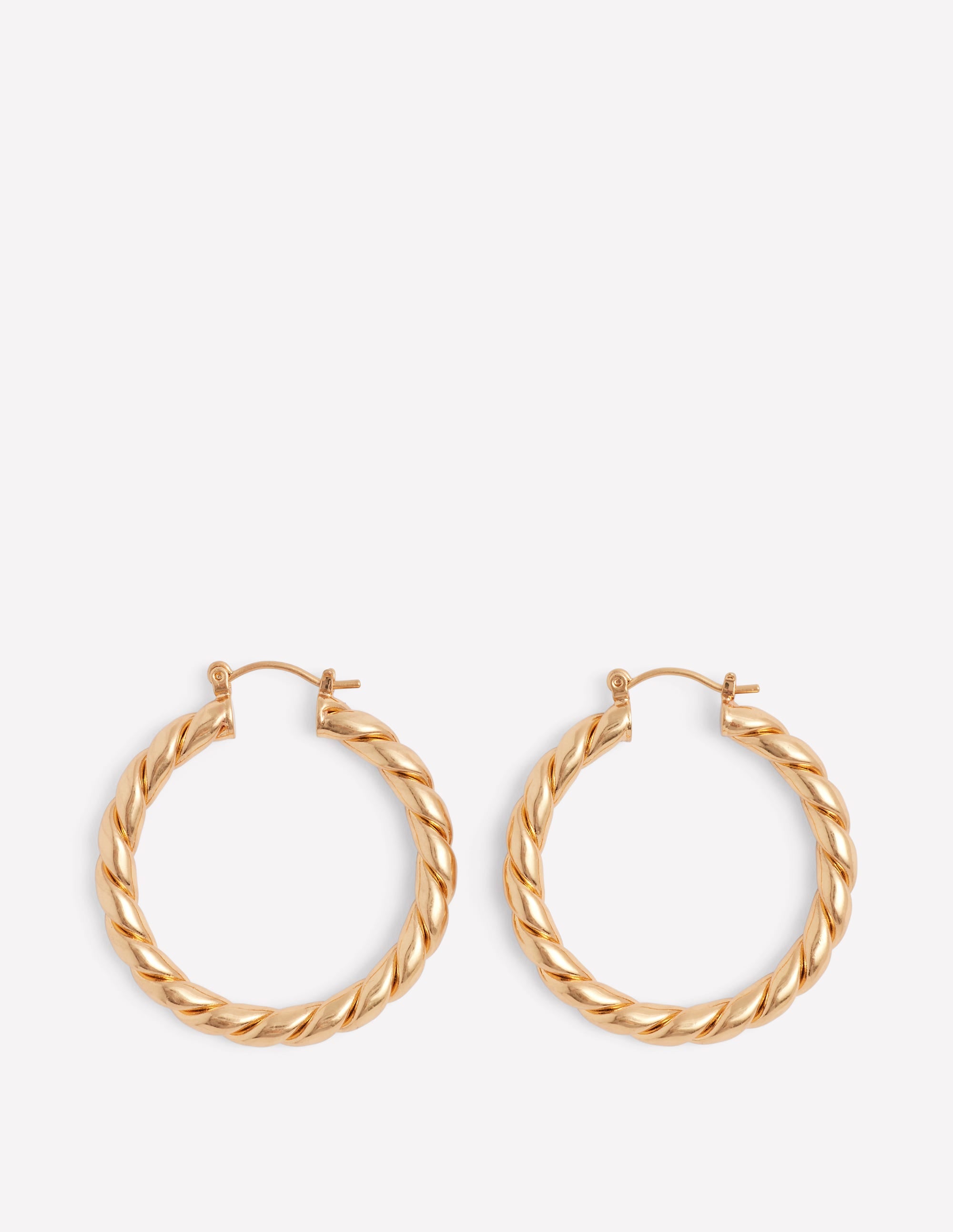 Large Chunky Twist Hoops-Gold - Image 1