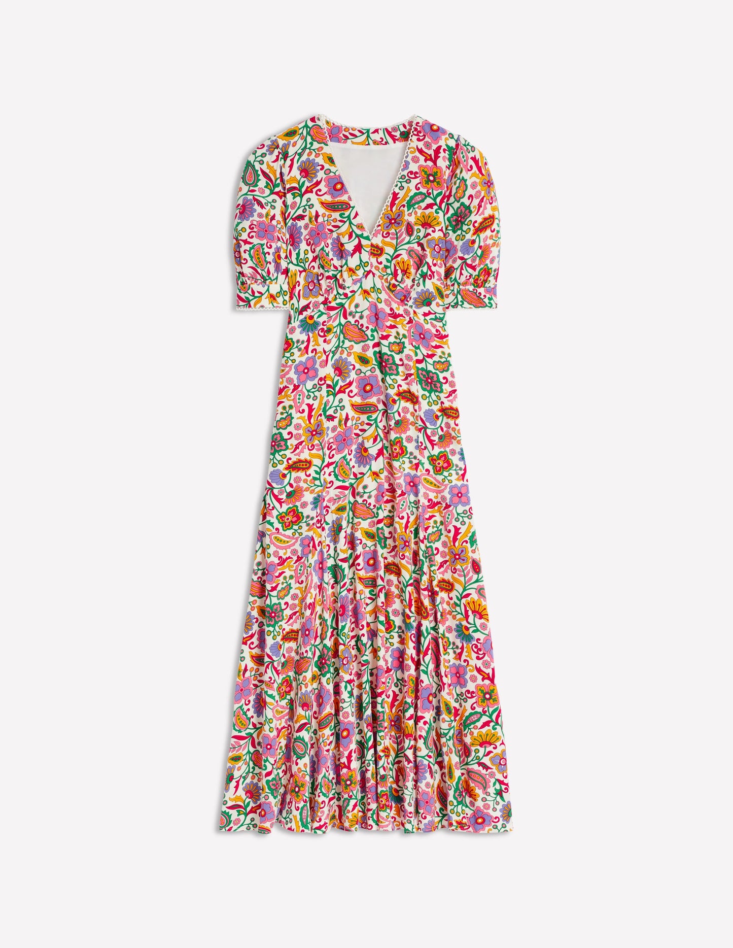 Rosie Godet Tea Dress-Multi, Oriental Paradise