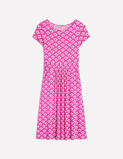 Amelie Jersey Dress-Tickled Pink, Cloud Terrace