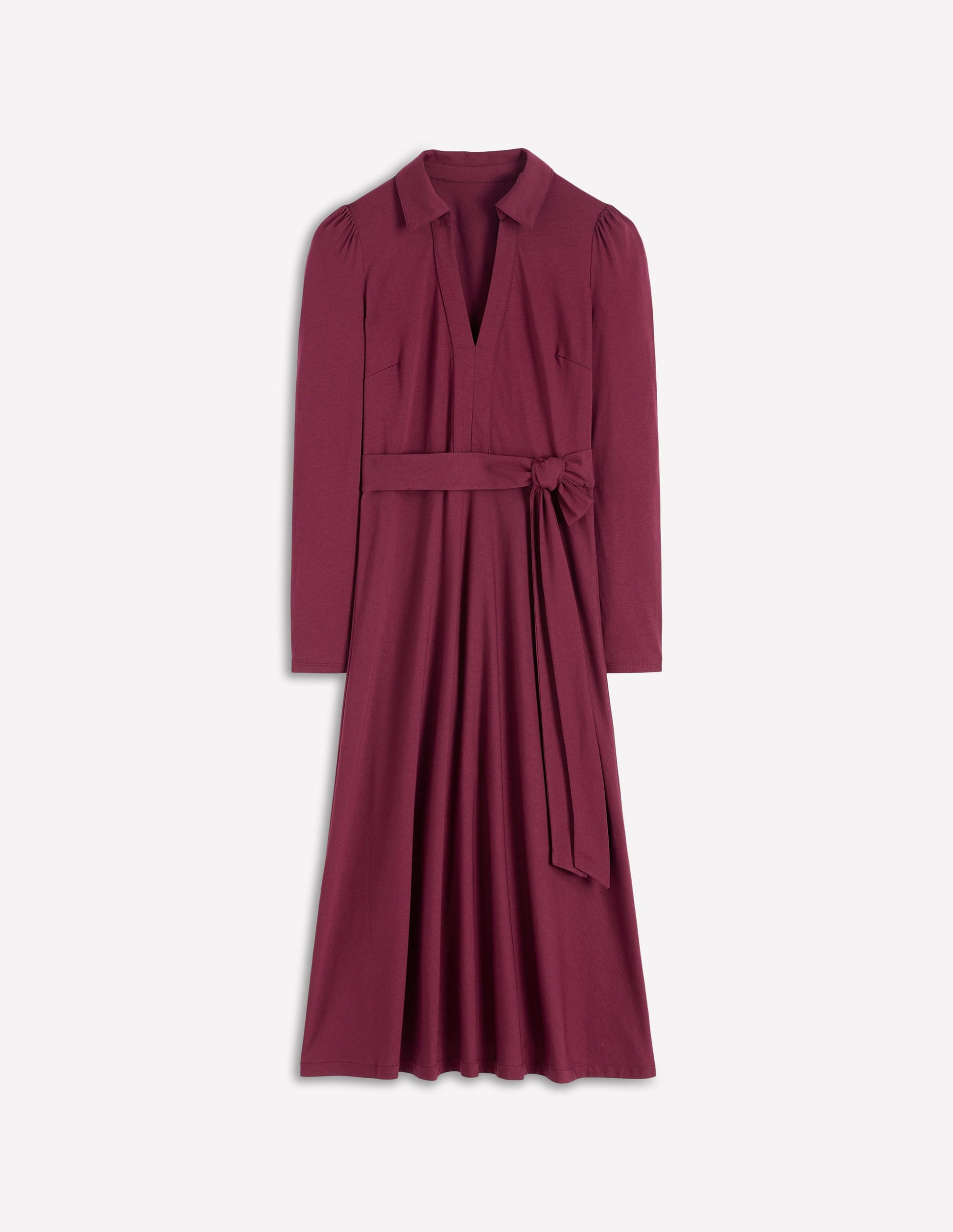 Imogen Collared Jersey Dress-Deep Wisteria-6