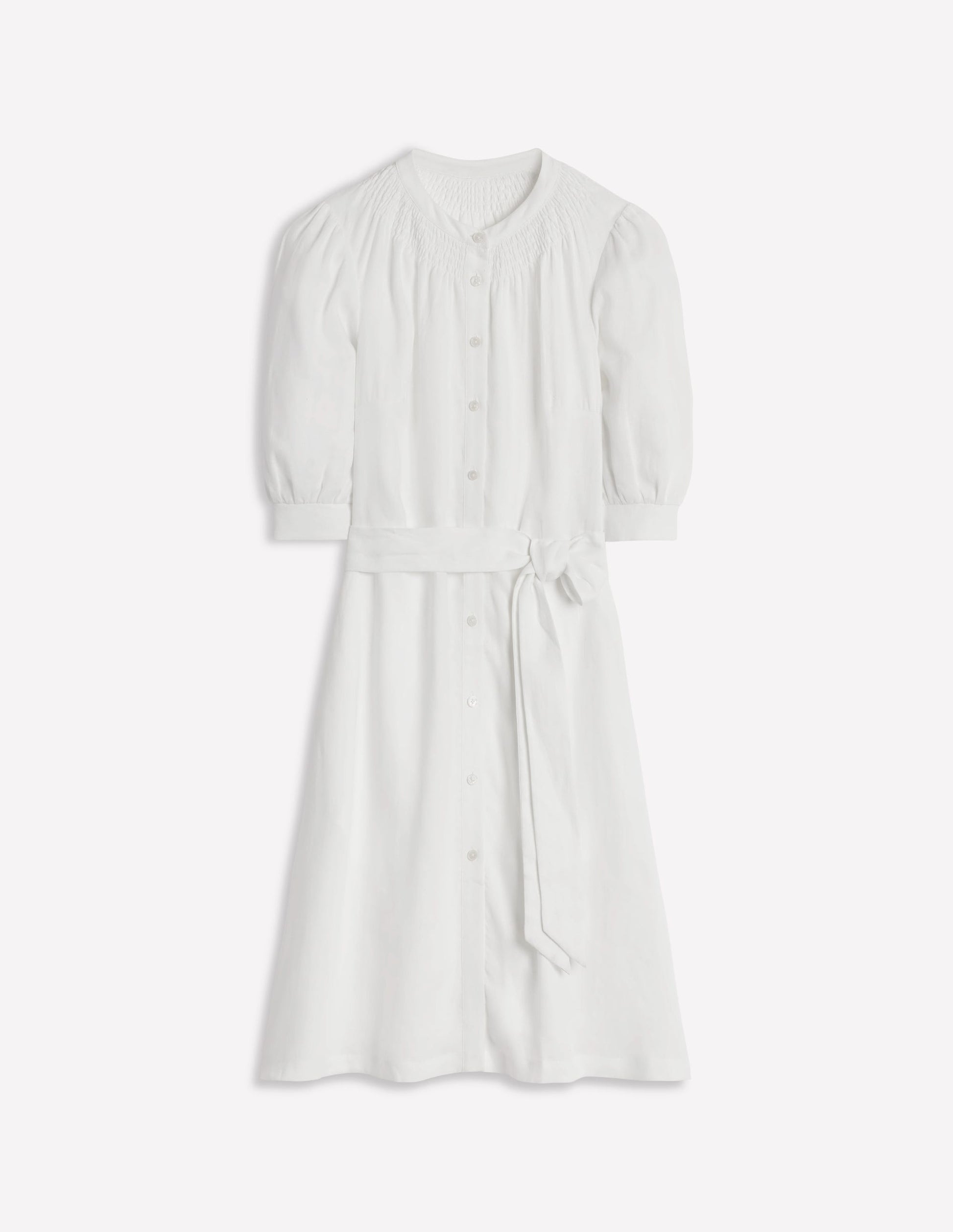 Ada Linen Short Dress-White | Boden Global Ada Linen Short Dress-White | Boden Global