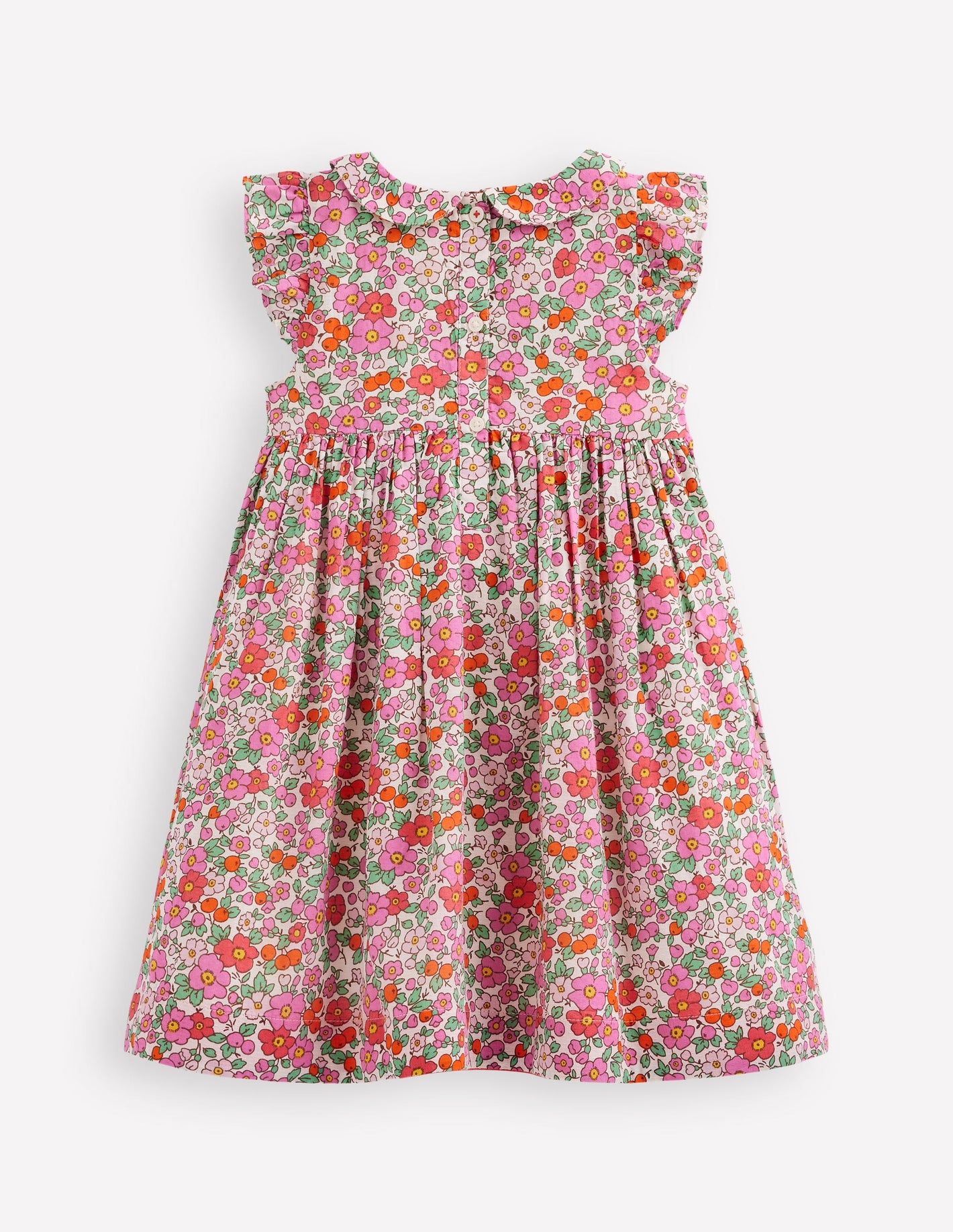 Adeline Smocked Dress-Pink Apple Blossom Floral