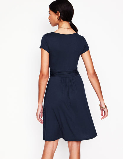 Amelie Jersey Dress -Navy