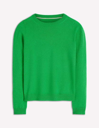 Eva Cashmere Crew Neck Jumper-Sapling Green-5