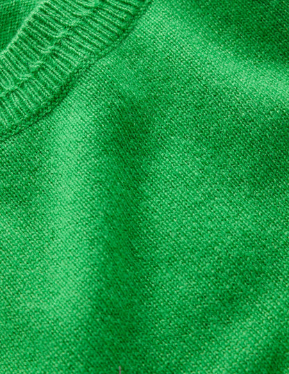 Eva Cashmere Crew Neck Jumper-Sapling Green-6