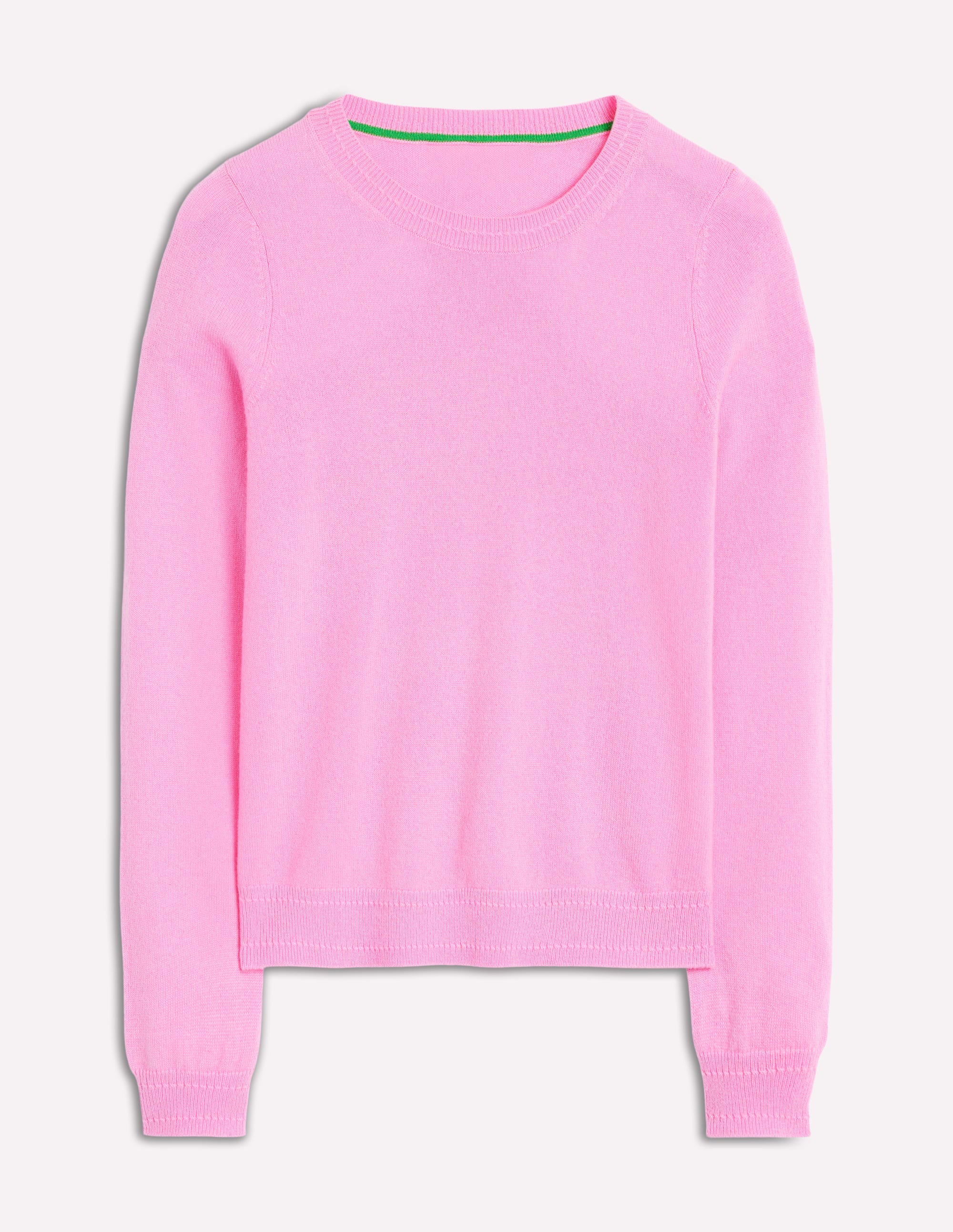 Eva Cashmere Crew Neck Jumper-Meadowsweet Pink - Image 5
