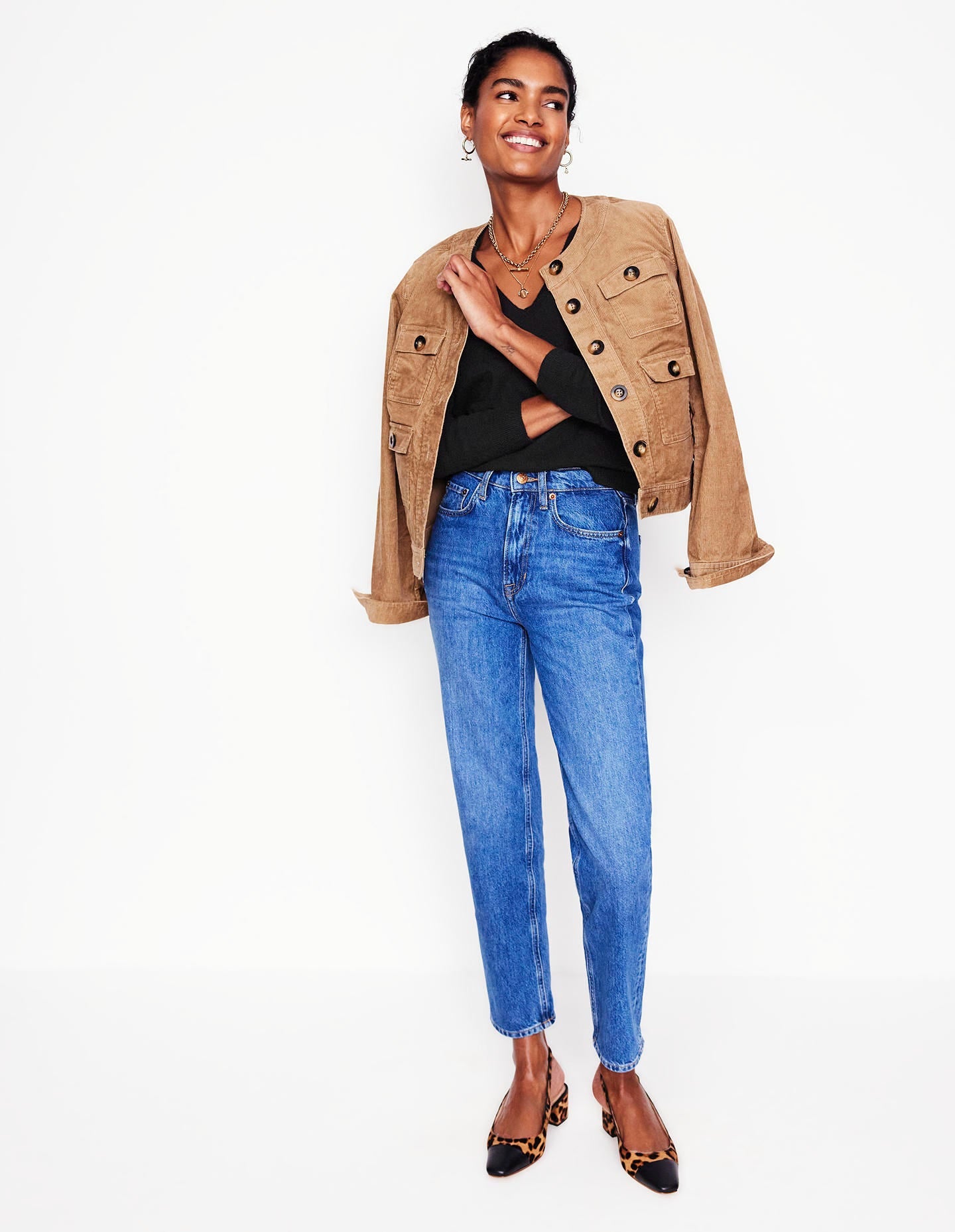 Eva Cashmere V-neck Jumper-Black