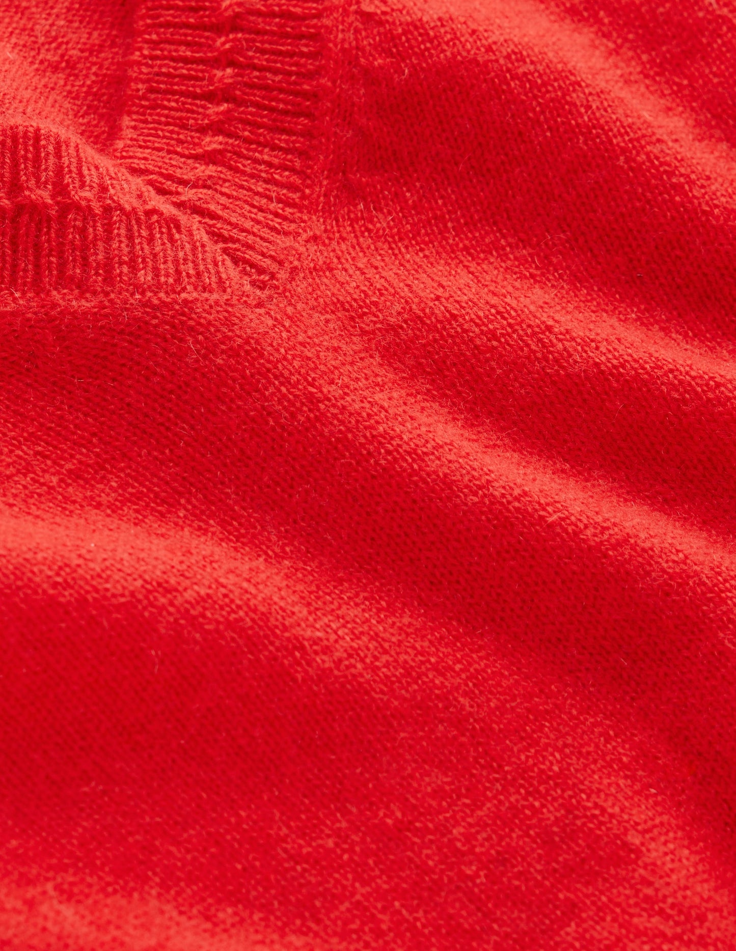 Eva Cashmere V-Neck Jumper-Strawberry Tart Red