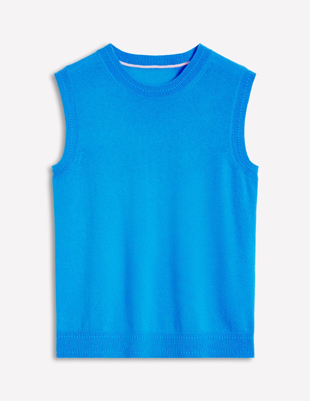 Eva Cashmere Tank-Cerulean Blue