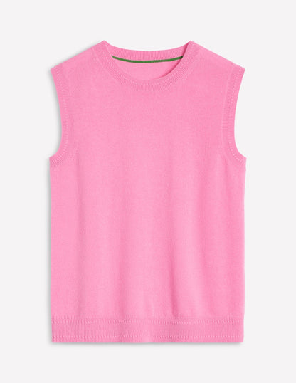 Eva Cashmere Tank-Meadowsweet Pink