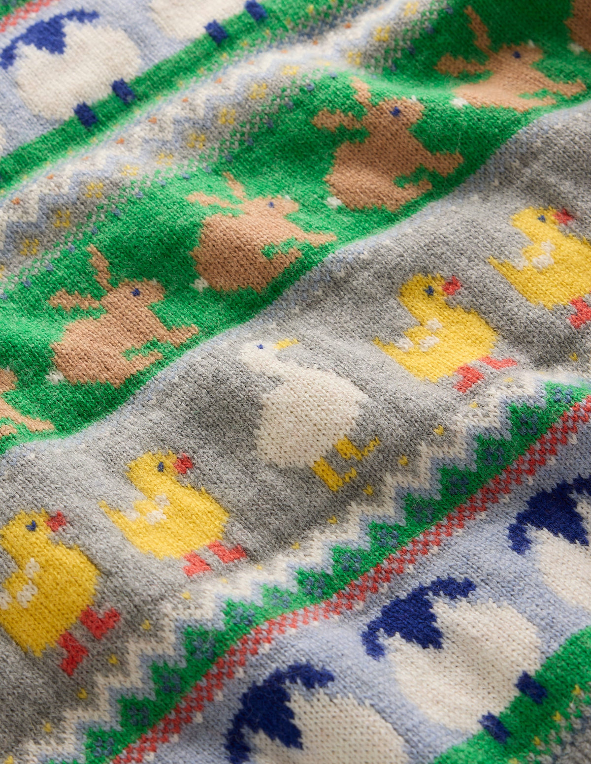 Edie Fair Isle Jumper-Grey Melange, Animal - Image 7