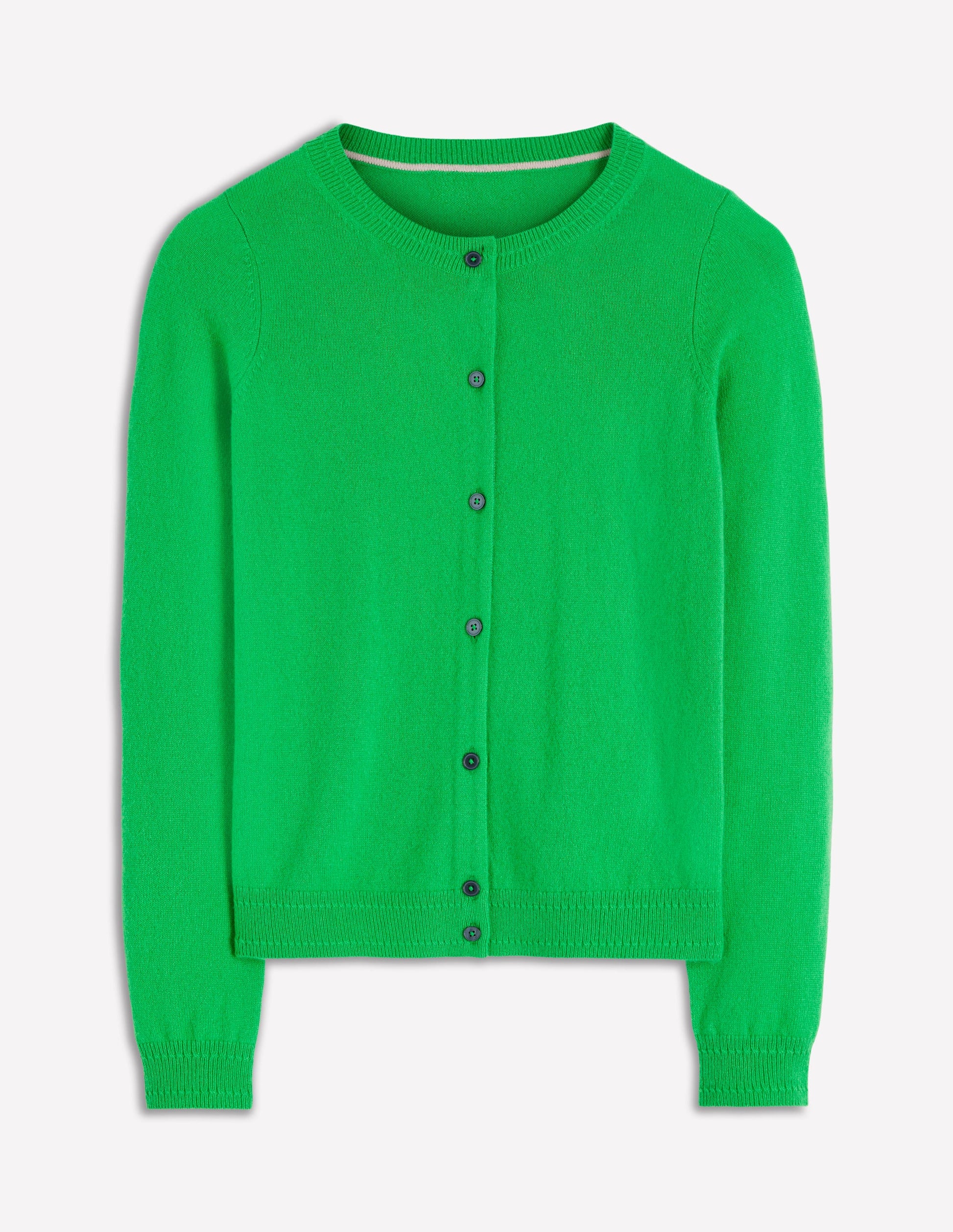 Eva Cashmere Crew Cardigan-Sapling Green-5