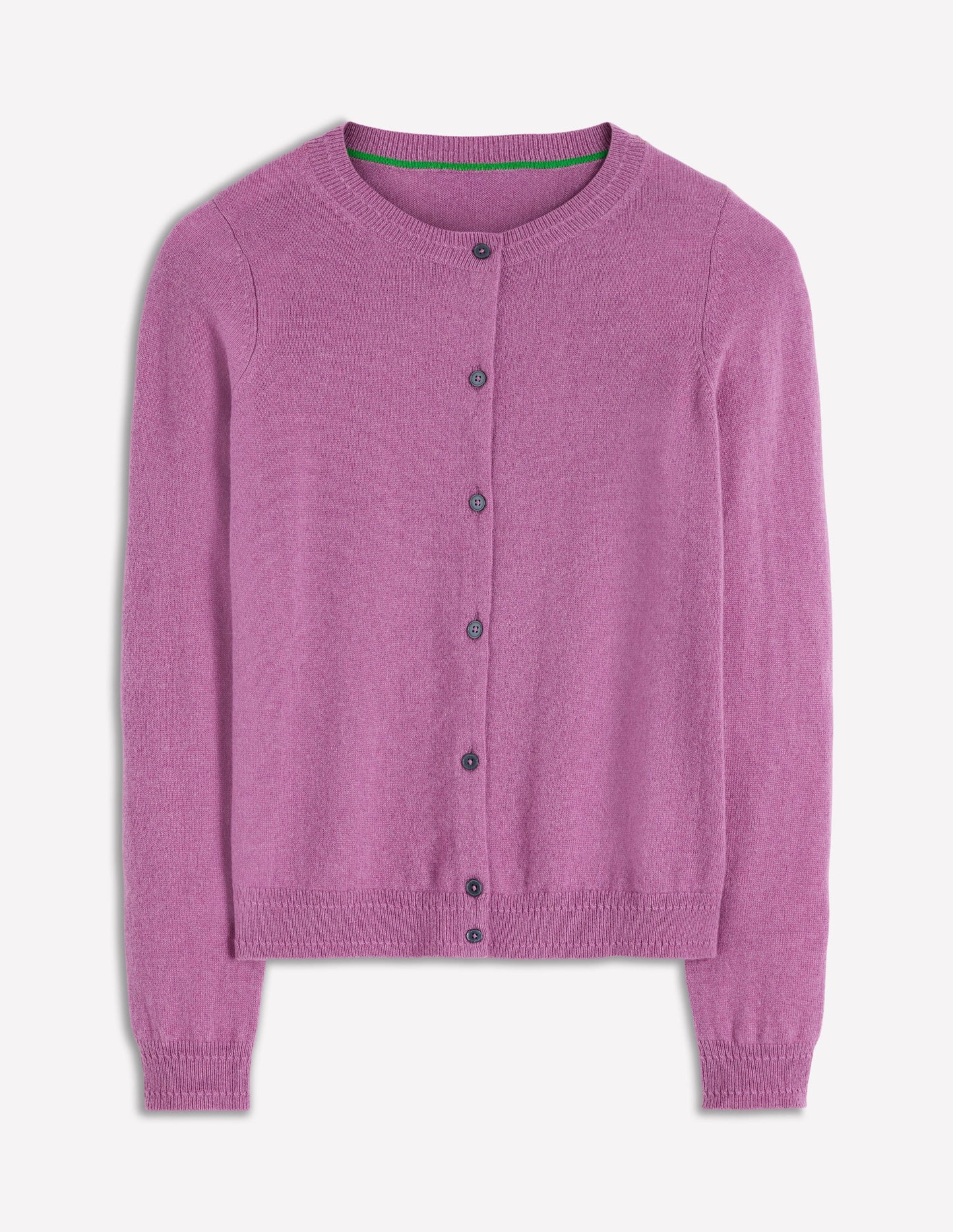 Eva Cashmere Crew Cardigan-Clover Purple