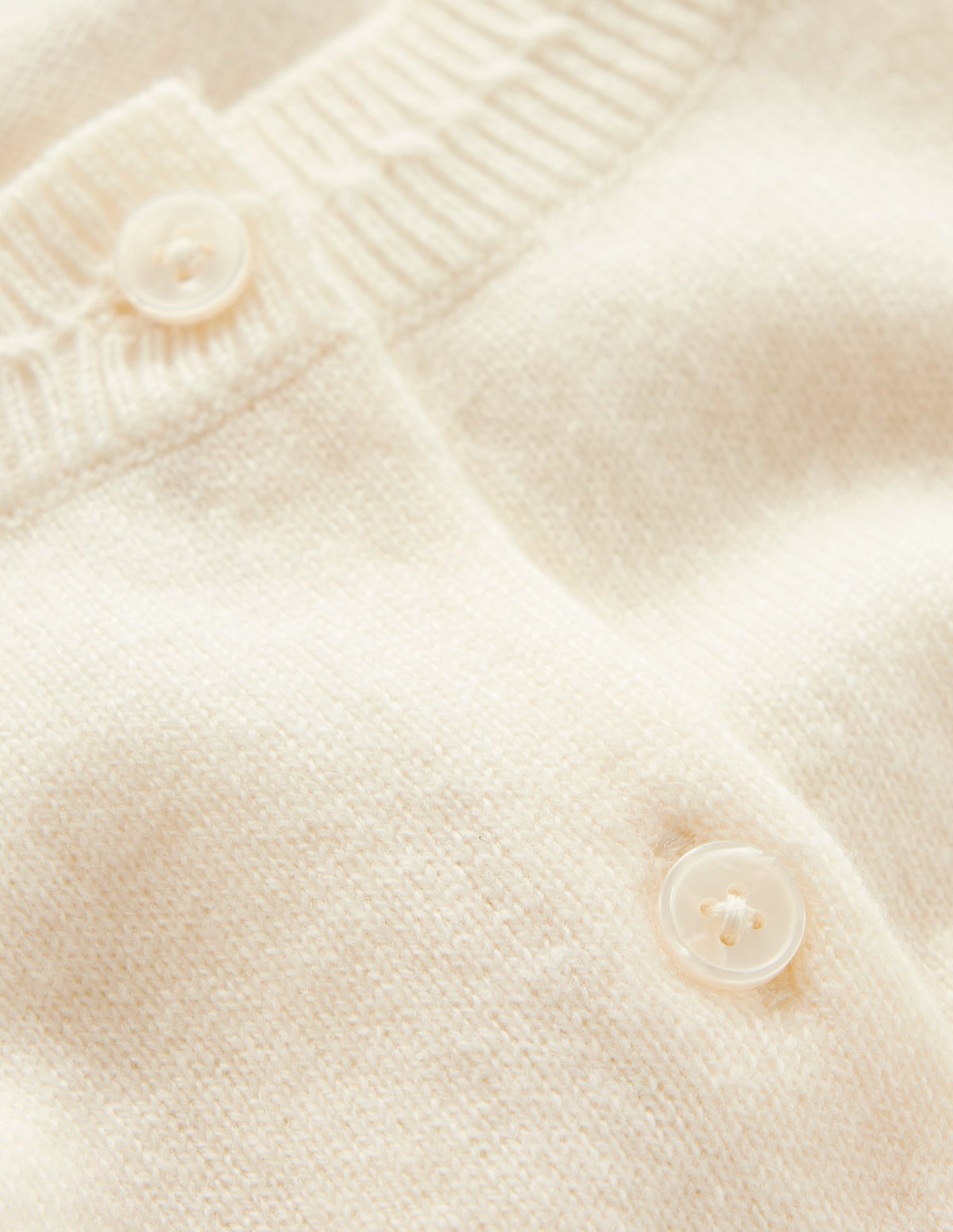 Eva Cashmere Cropped Cardigan-Warm Ivory - Image 6