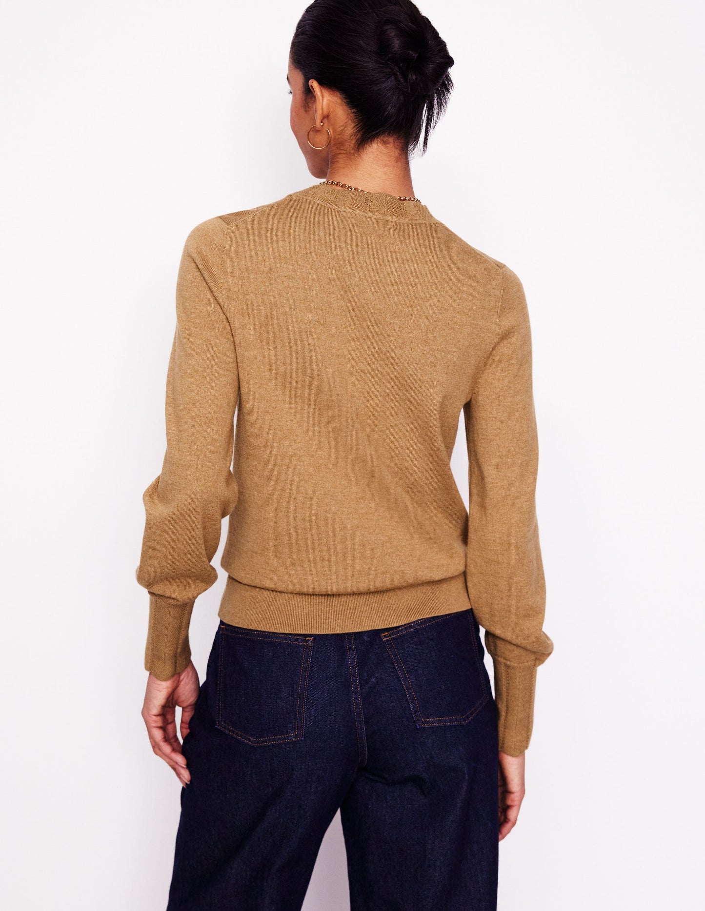 Imi Scallop Trim Jumper-Fall Leaf