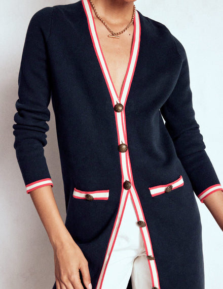 Holly Longline Jacket-Navy