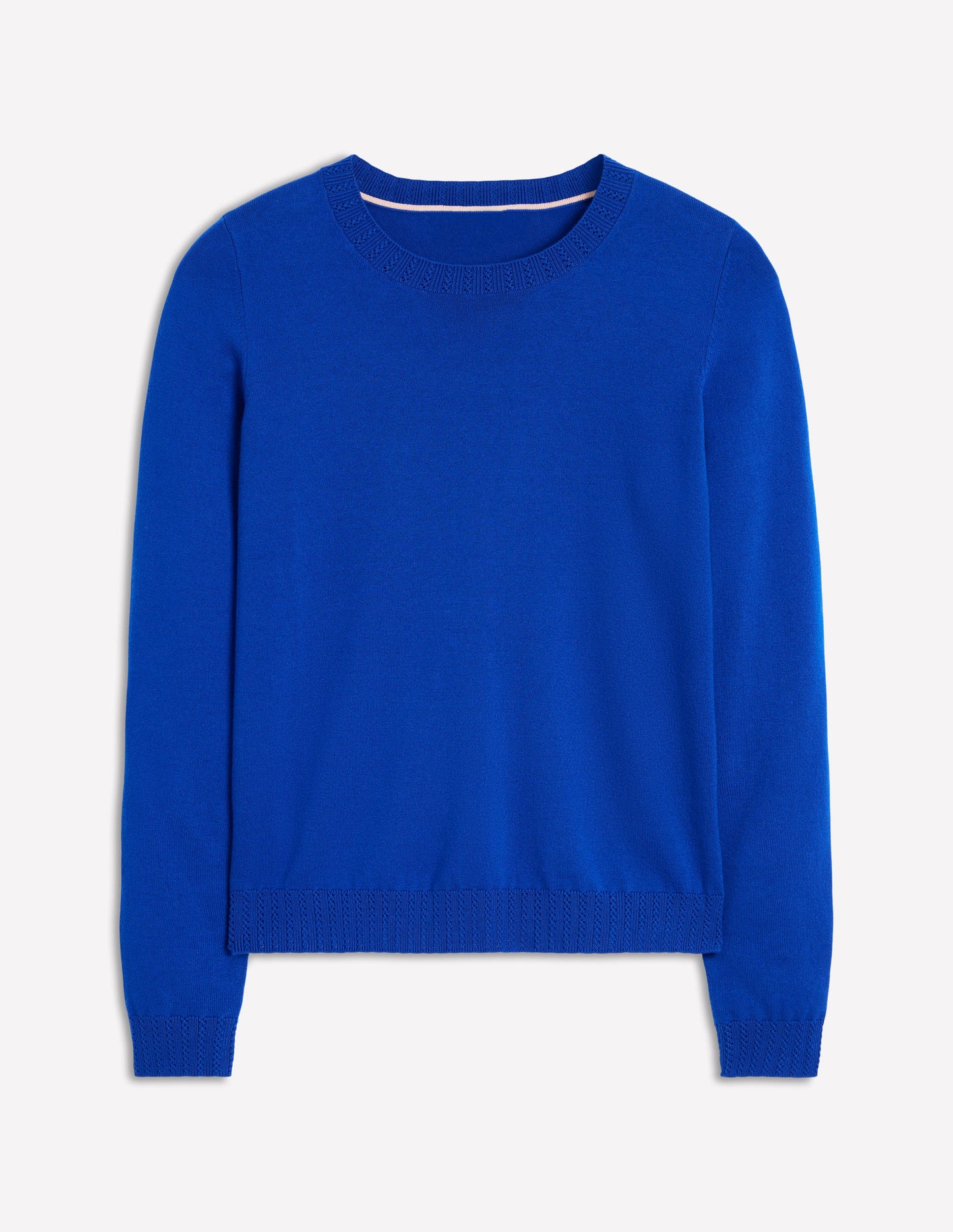 Emilia Cotton Crew Jumper-BLUE