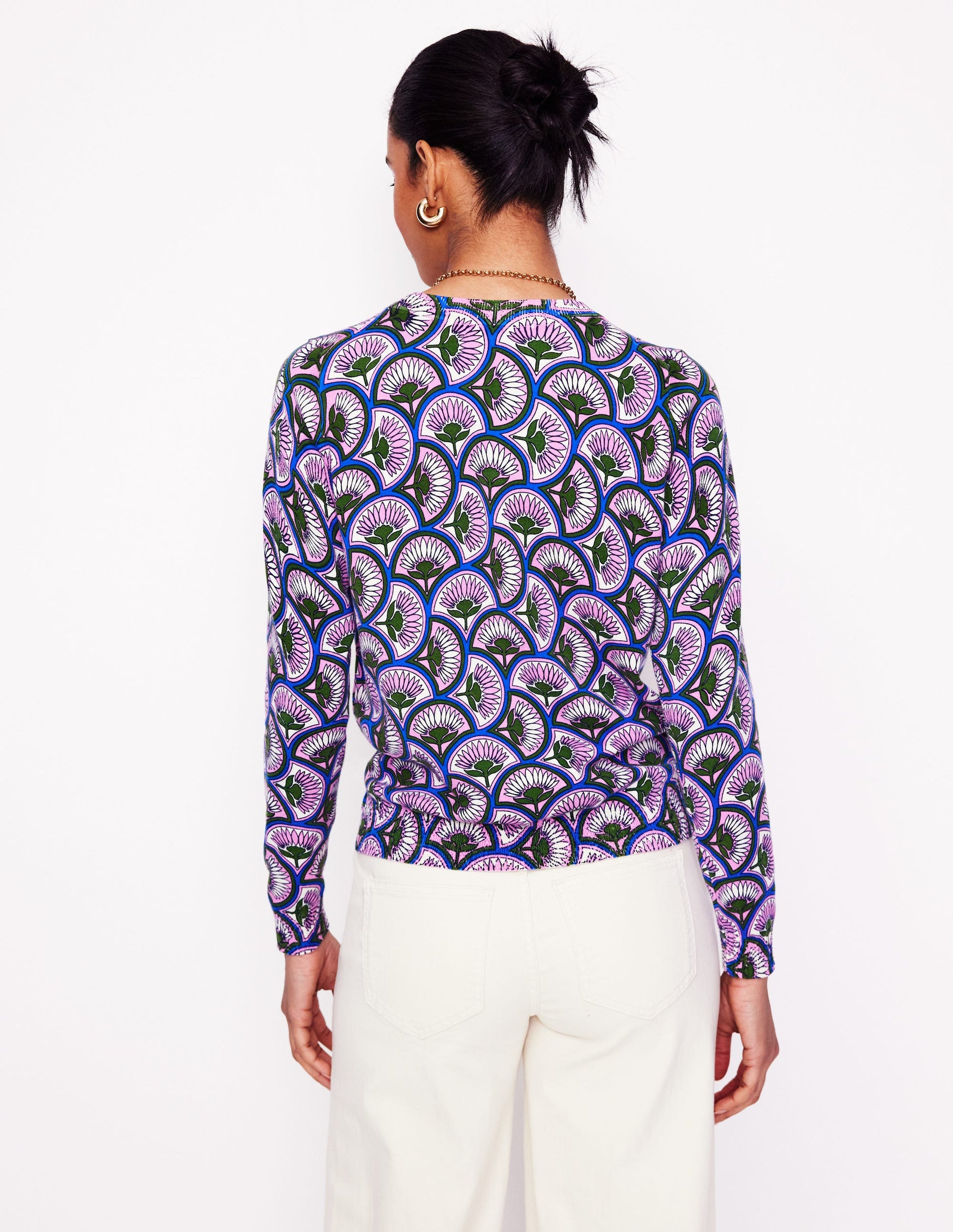 Emilia Cotton Crew Jumper-Soft Lavender Pink, Daisy Arc-3
