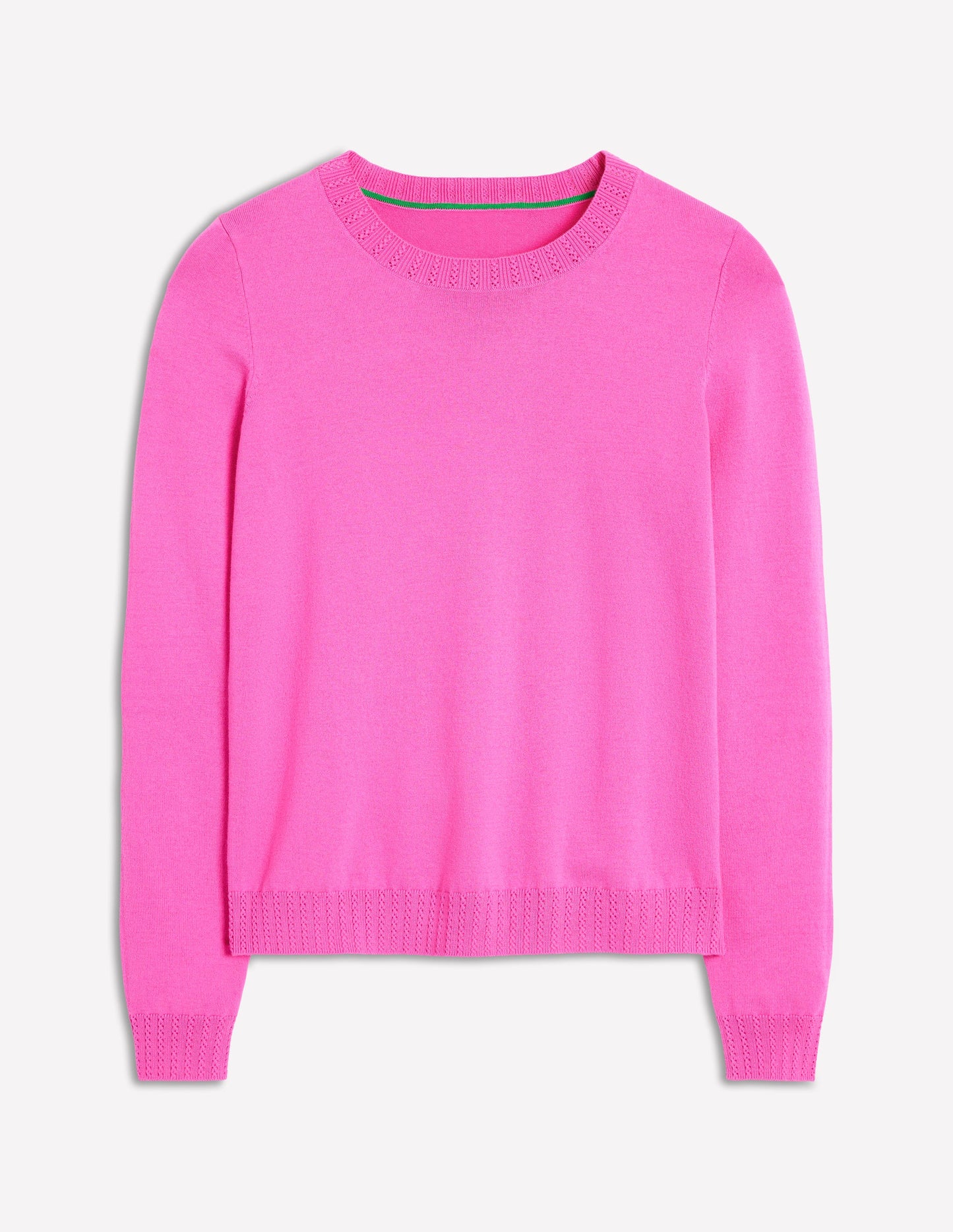 Emilia Cotton Crew Jumper-PINK