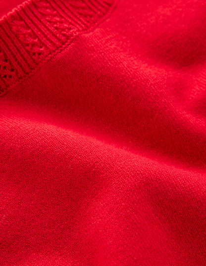 Emilia Cotton Crew Jumper-Merida Red-6