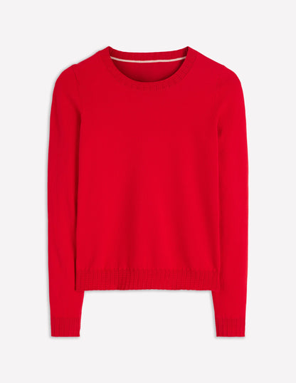 Emilia Cotton Crew Jumper-Merida Red-5