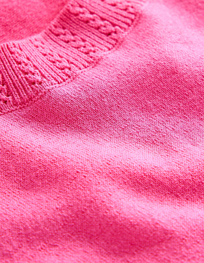 Emilia Cotton Crew Neck Tank-PINK