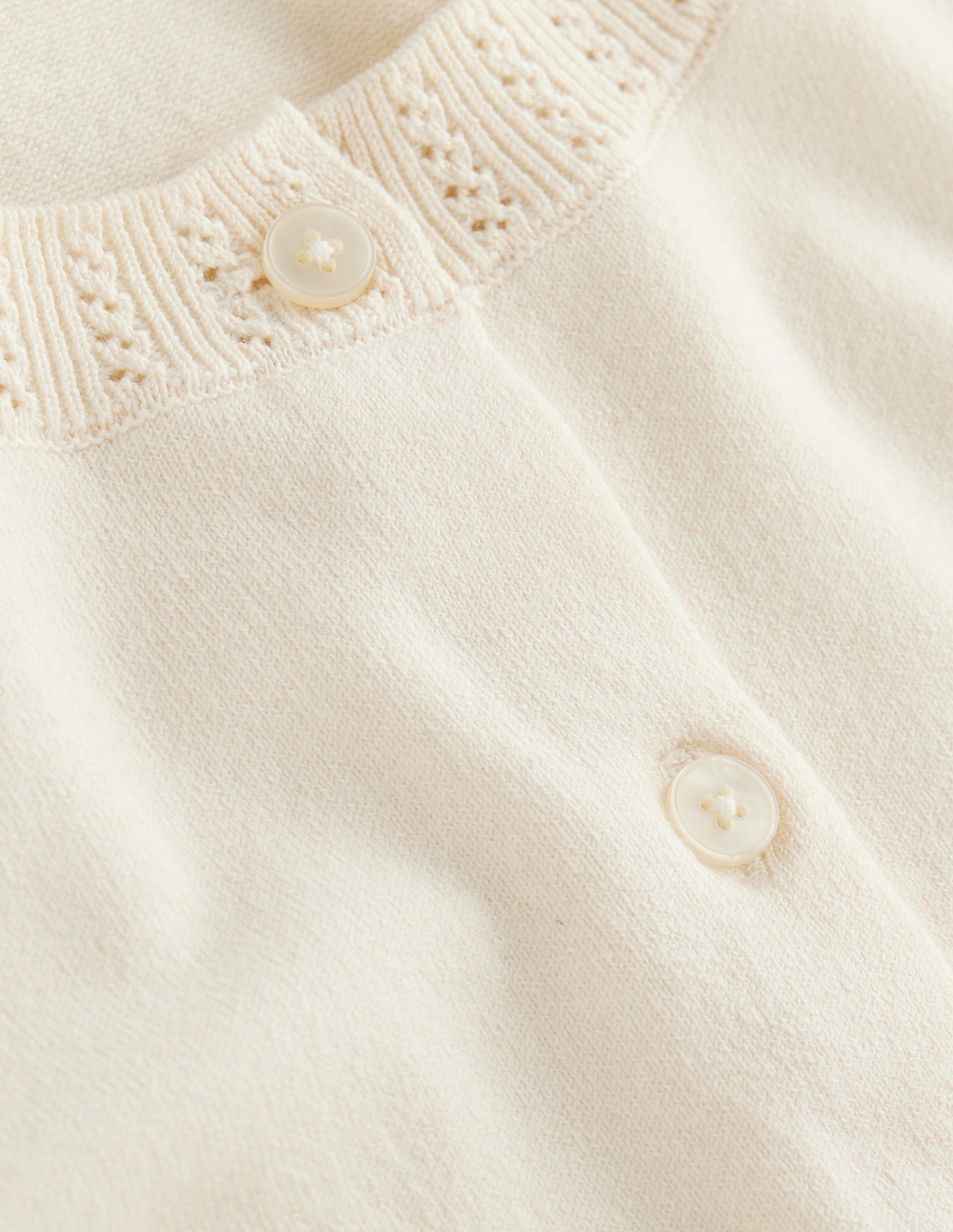 Emilia Cotton Crew Cardigan-Warm Ivory - Image 6