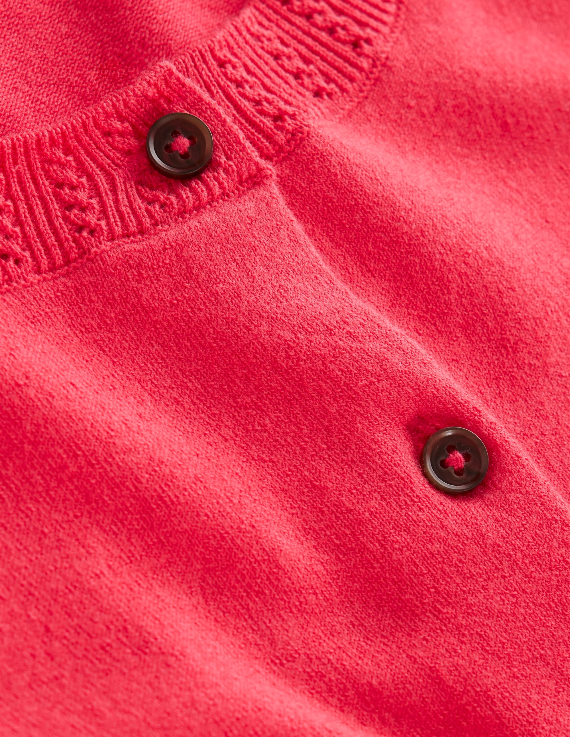 Emilia Cotton Crew Cardigan-Camelia Pink - Image 6