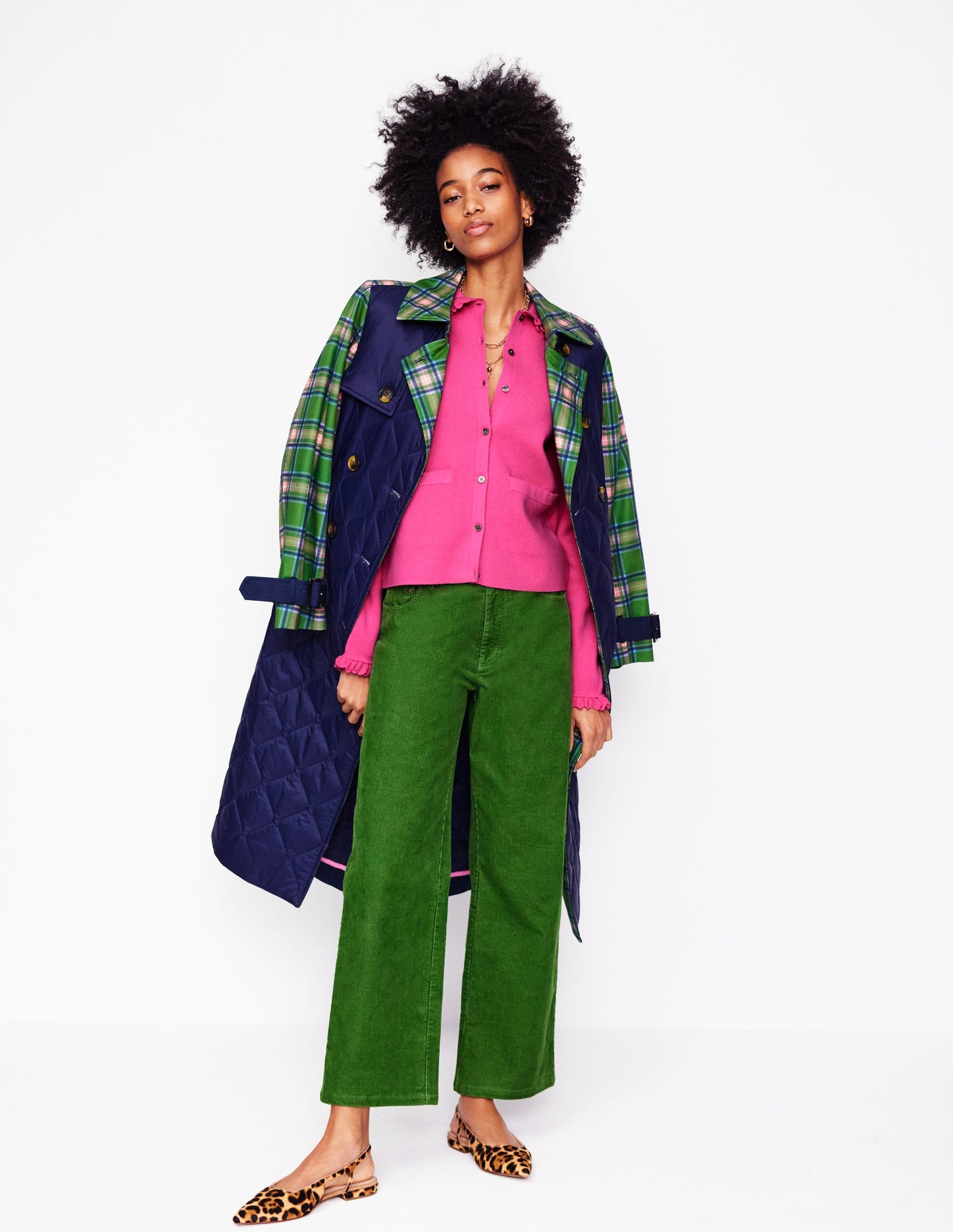 Jessie Frill Collared Cardigan-Sorbet Pink
