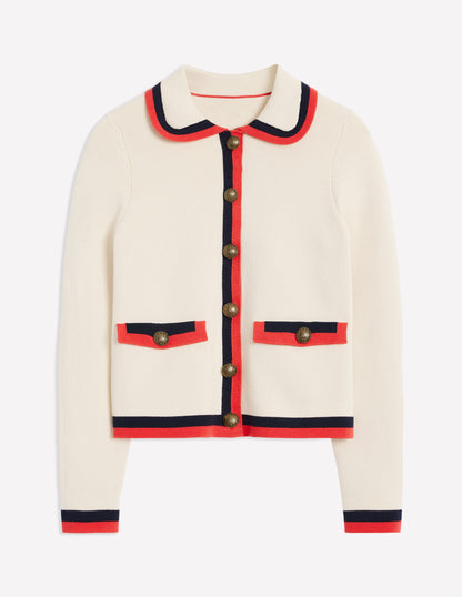Holly Collared Knitted Jacket-Warm Ivory-7