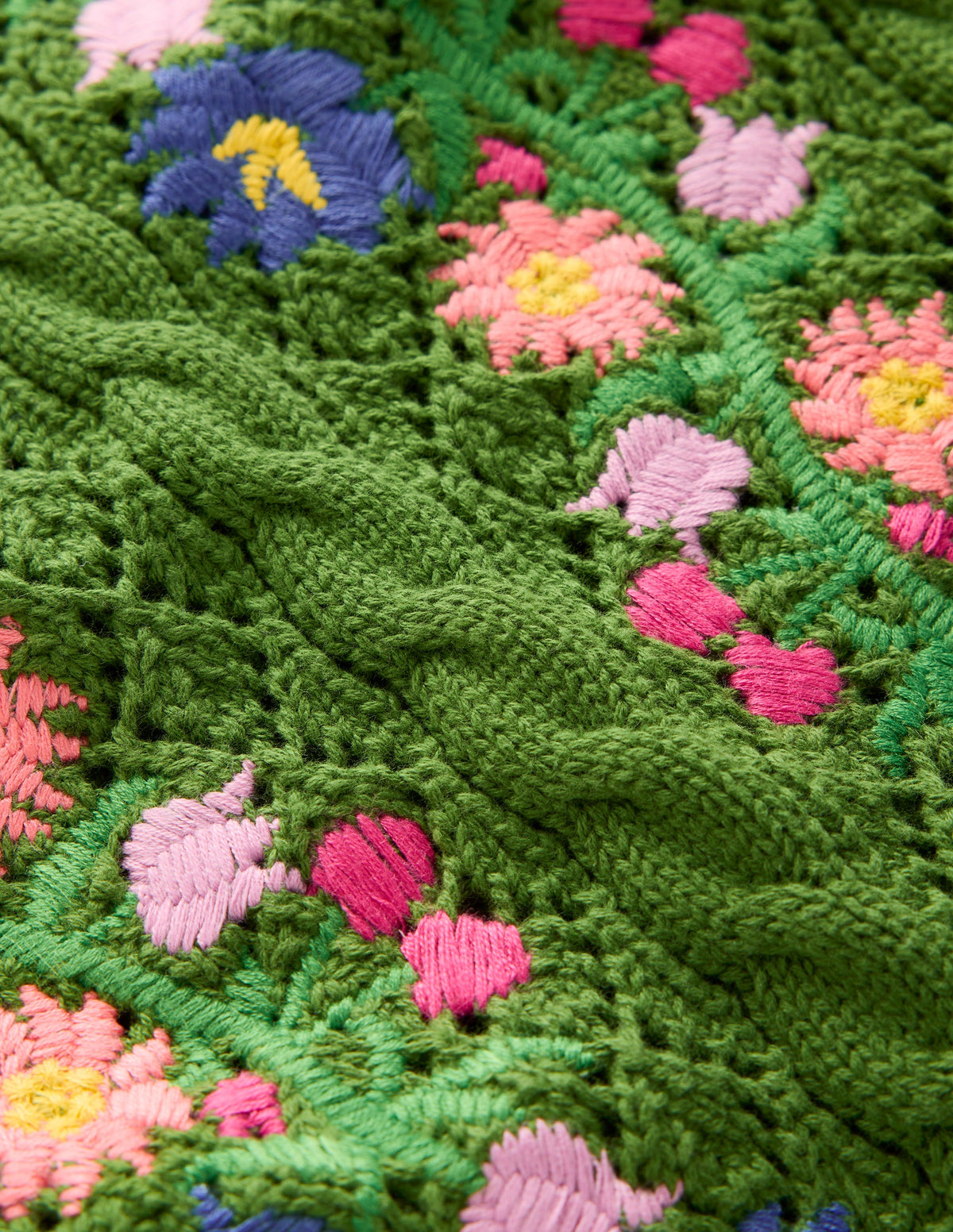 Embroidered Cotton Tank-Paradise Green - Image 7