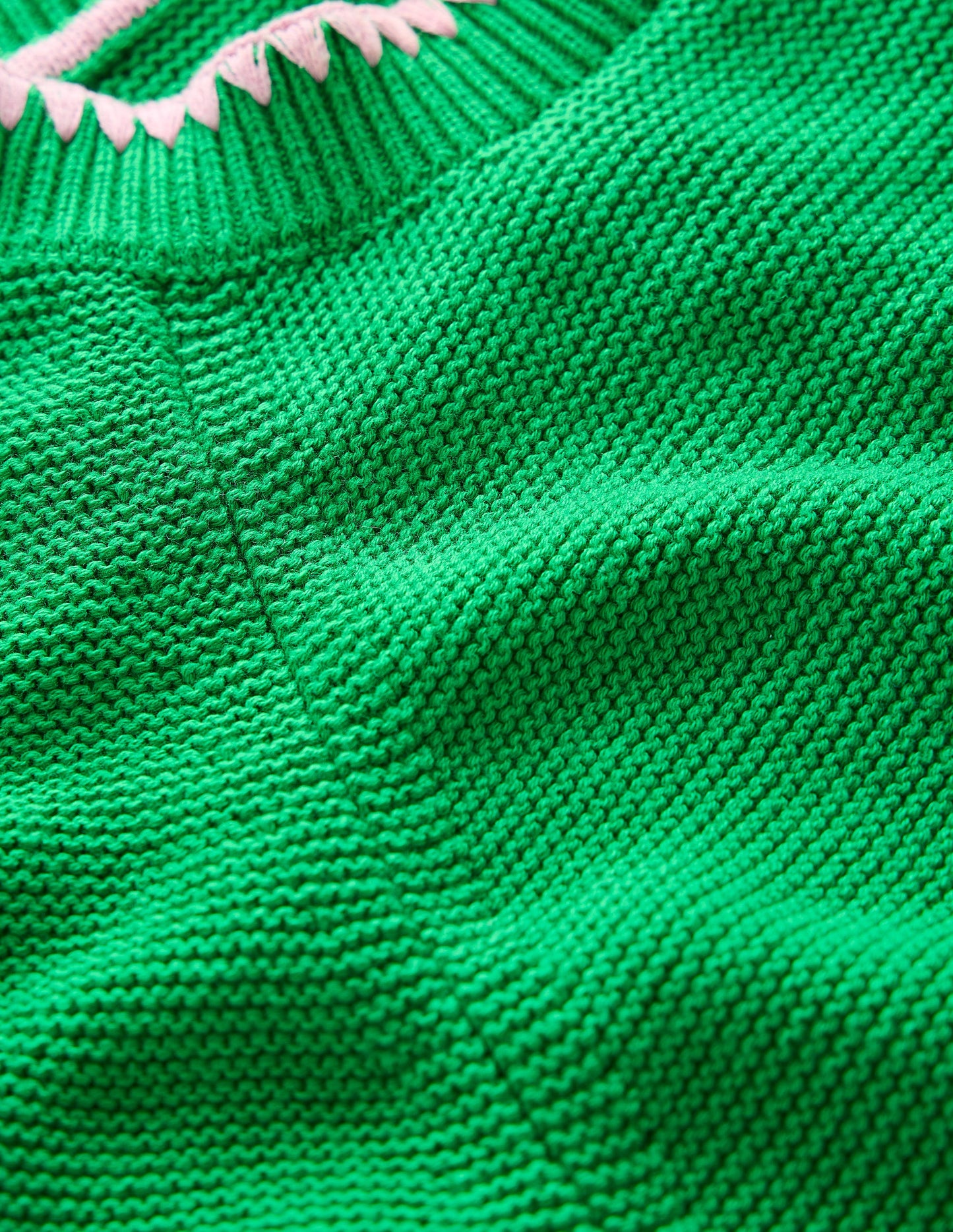 Lena Stitch Detail Jumper-Rich Emerald