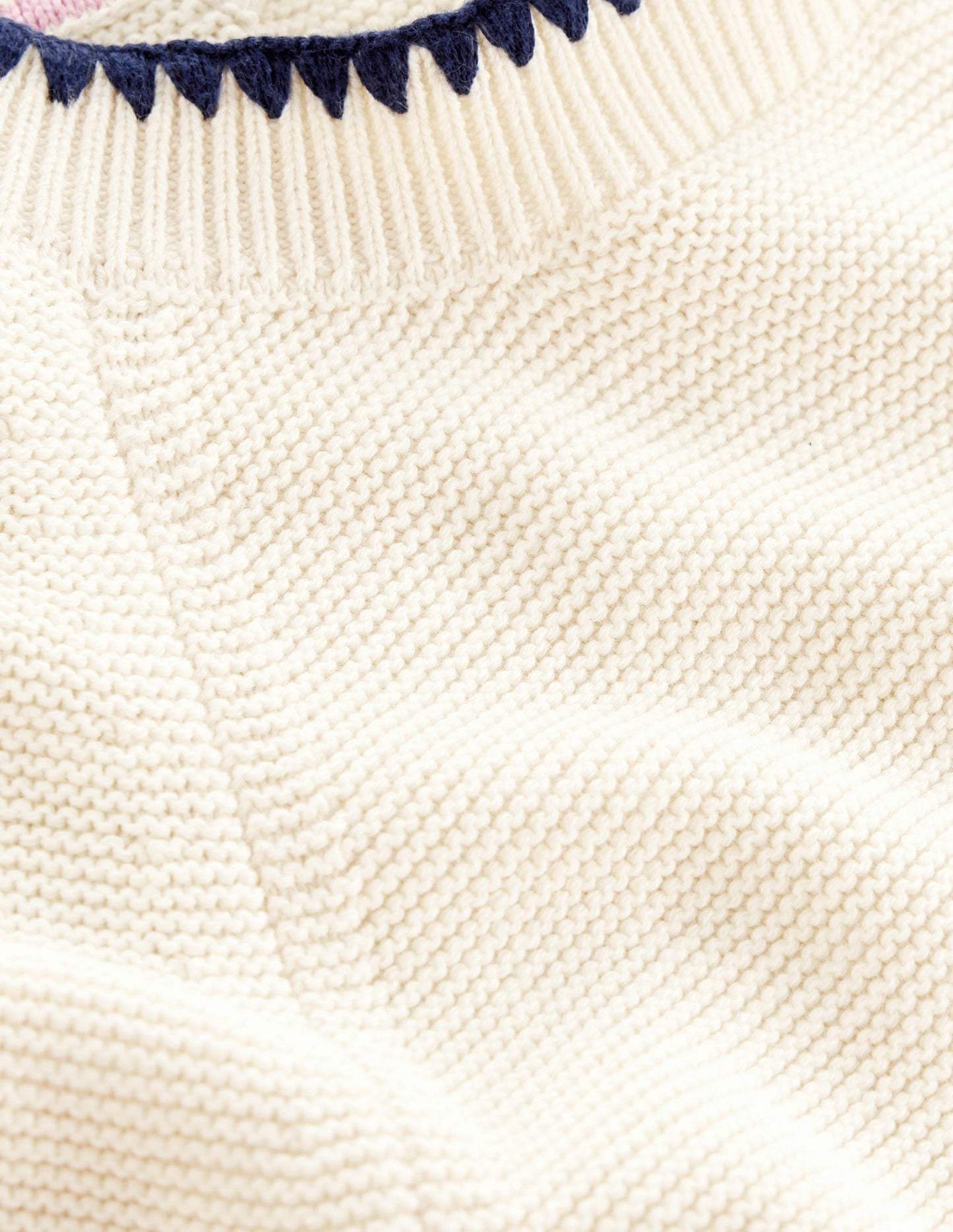 Lena Stitch Detail Jumper-Warm Ivory