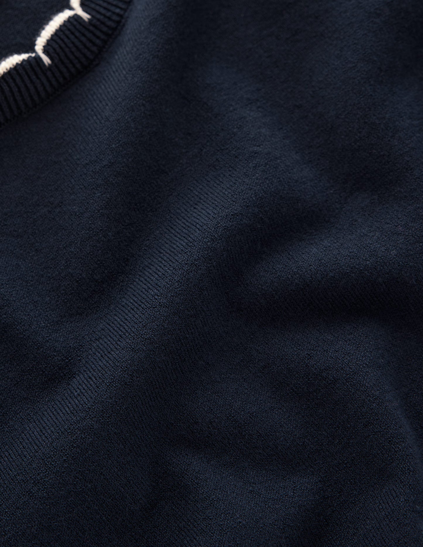 Pru Scallop Trim Jumper-Navy