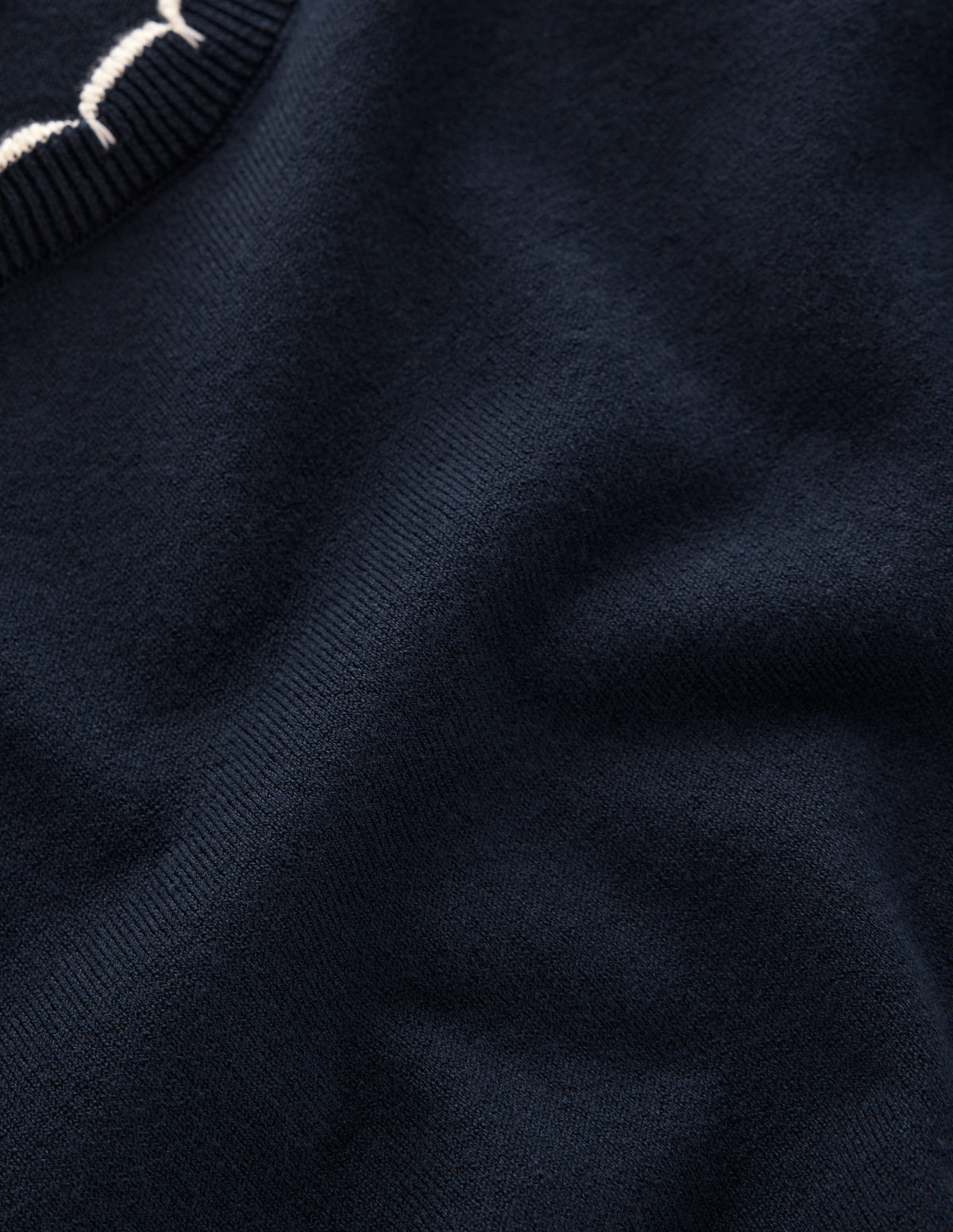 Pru Scallop Trim Jumper-Navy - Image 6
