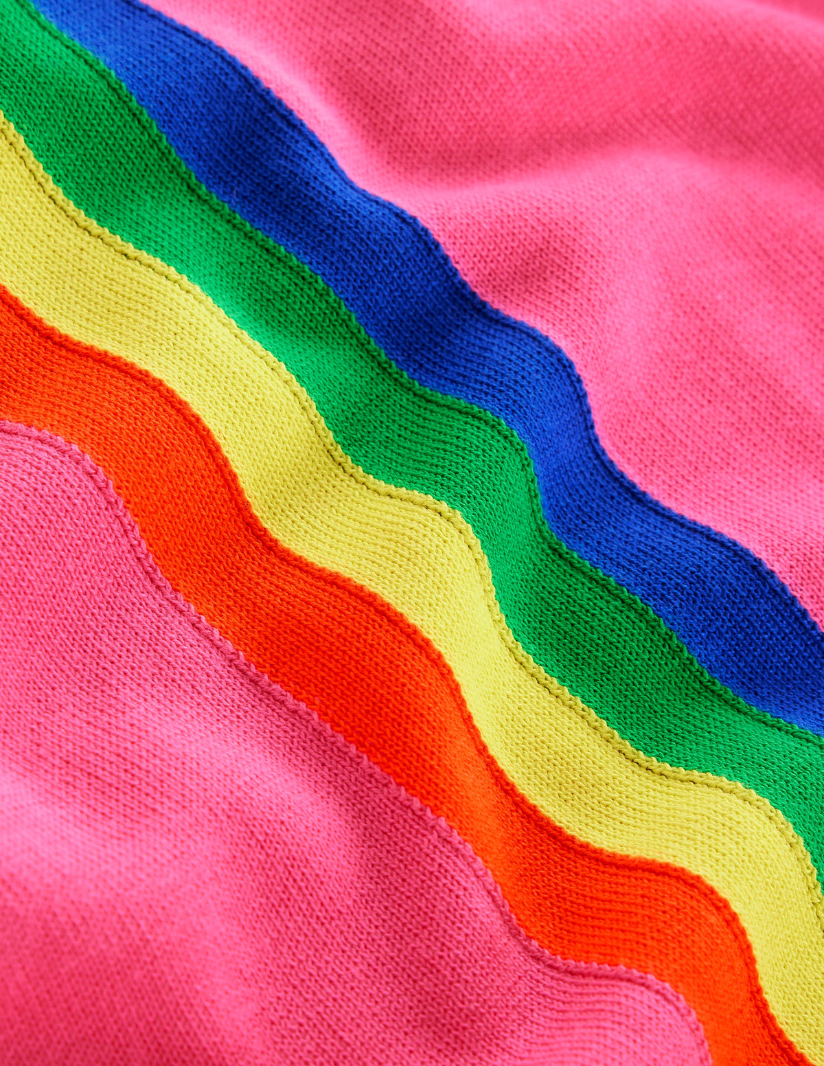 Lara Relaxed Cotton Jumper-Sorbet Pink, Rainbow - Image 6