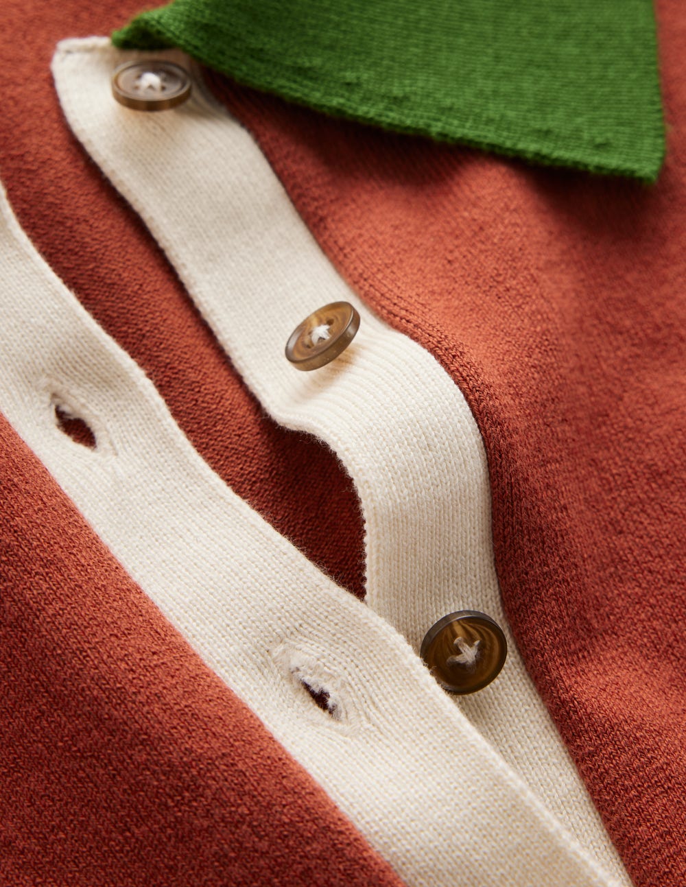 Lara Cotton Henley Jumper-Barn Red