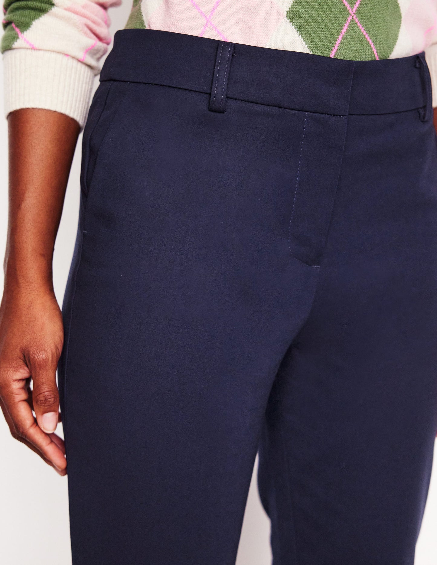 Richmond 7/8 Trousers-Navy