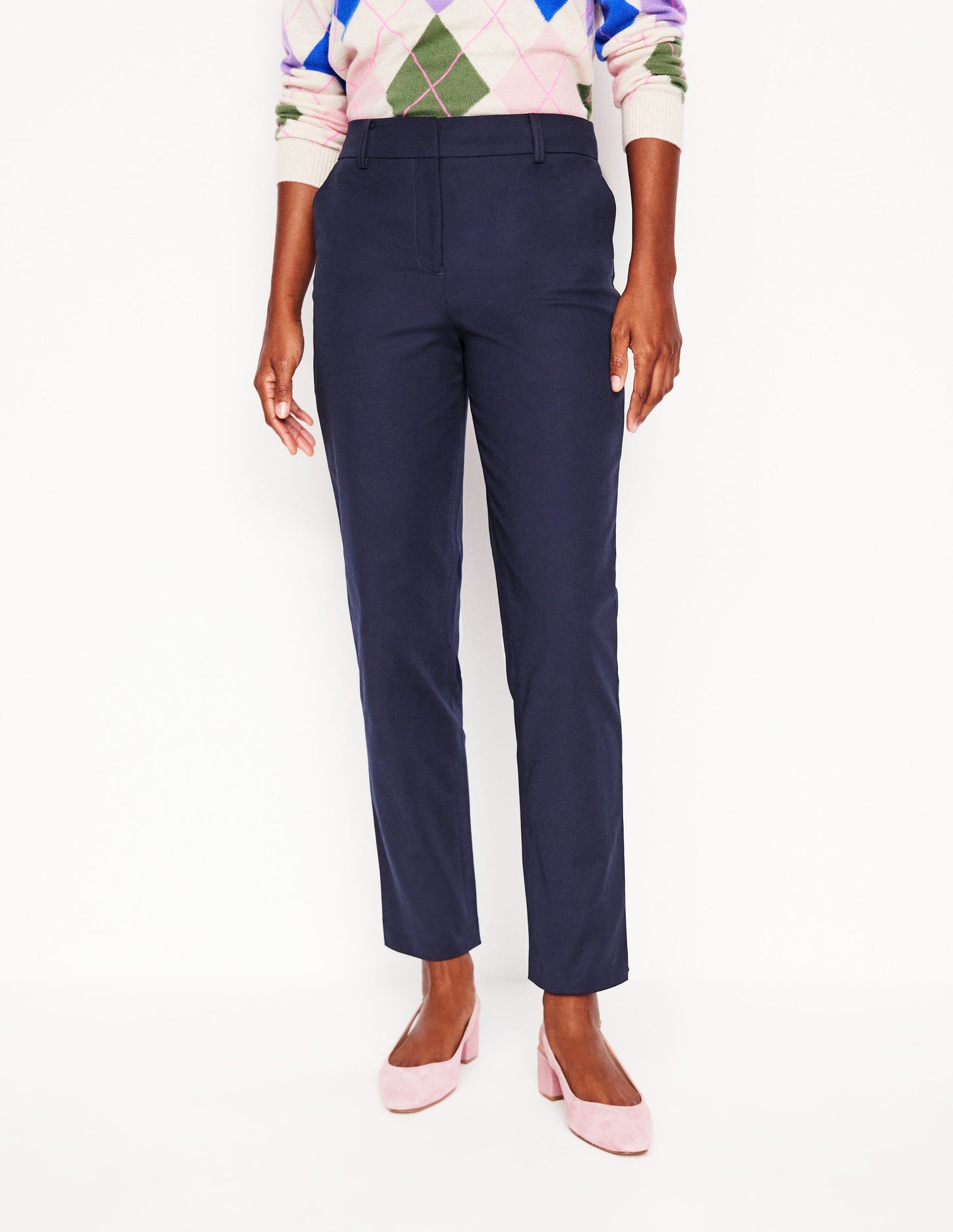 Richmond 7/8 Trousers-Navy