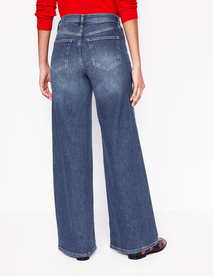 High Rise Wide Leg Jeans-Mid Vintage