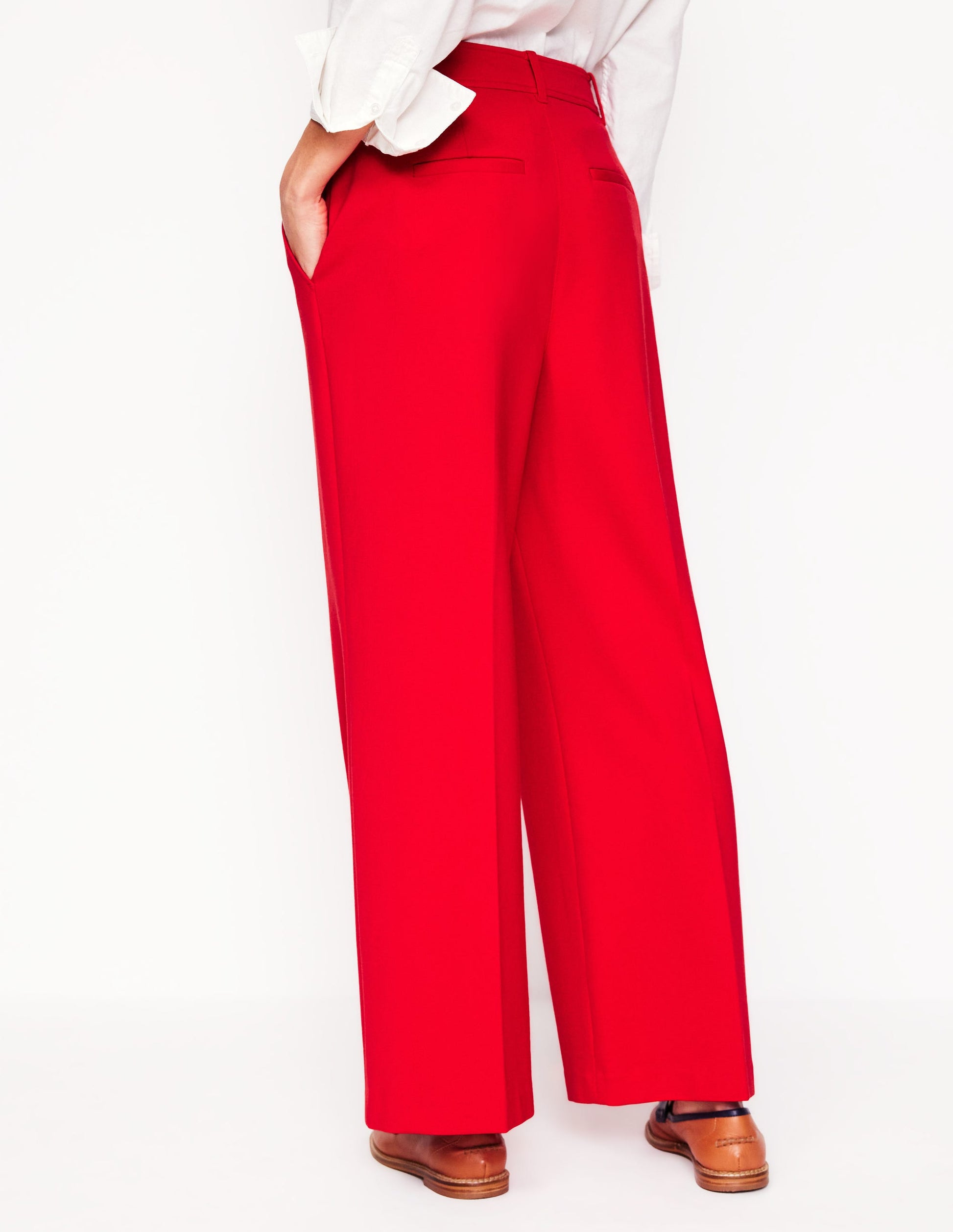 Cropped Ponte Trousers-Hot Pepper-4