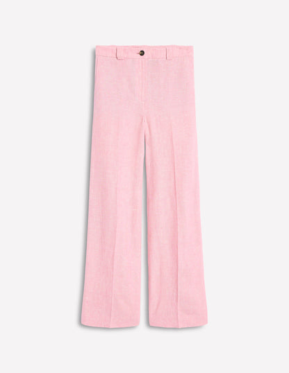 Westbourne Linen Trousers-Meadowsweet Pink Chambray