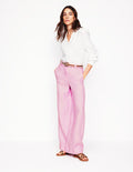 Westbourne Linen Trousers-Meadowsweet Pink Chambray