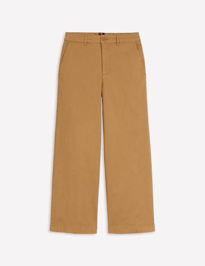 Barnsbury Crop Chino Trousers-Hazelnut Brown