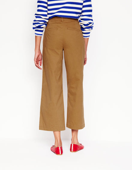 Barnsbury Crop Chino Trousers-Hazelnut Brown